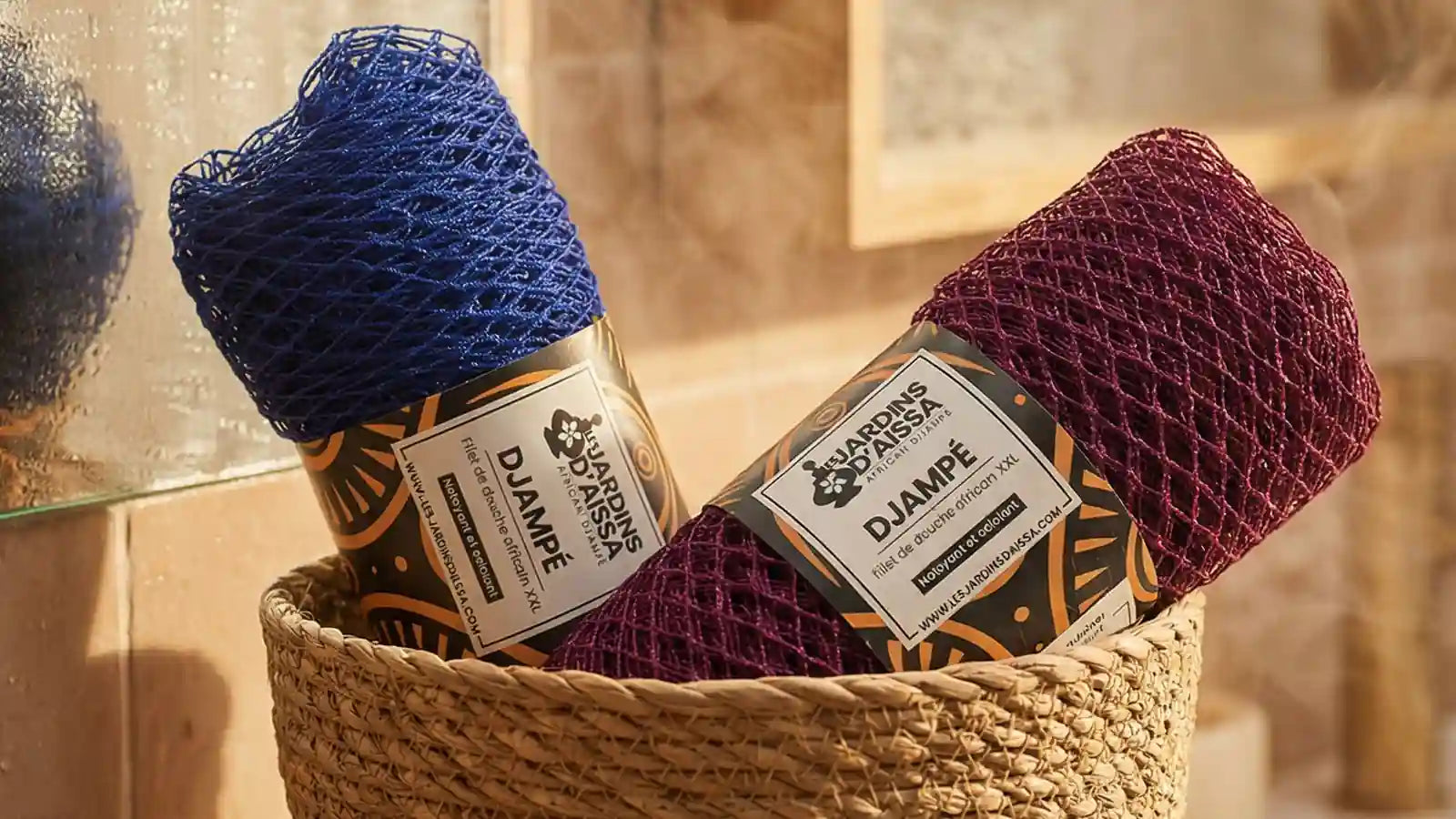 Djampé Africain : le filet de bain exfoliant naturel pour une peau douce et éclatante