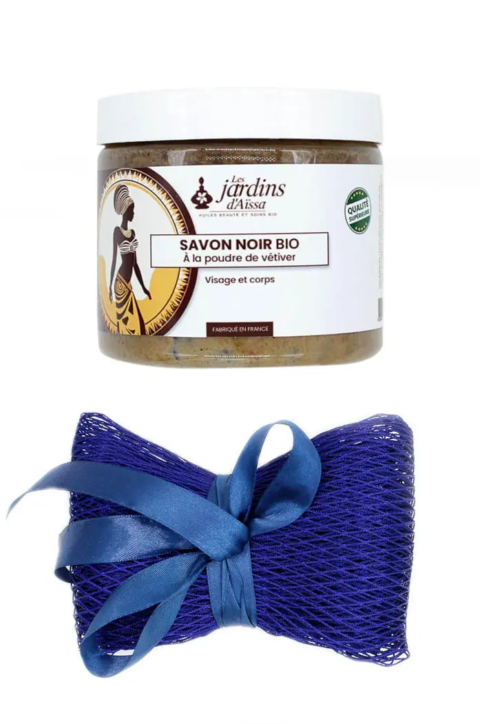 Pack-Bien-etre-Rituel-Hammam-Traditionnel-Savon-noir-et-Djampe bleu-visuel-les-jardins-aissa