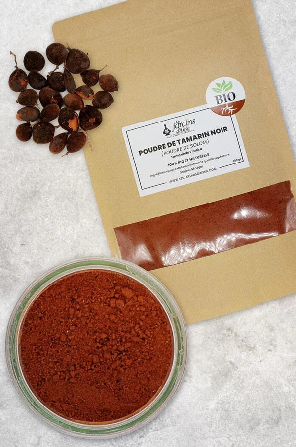 Poudre de Tamarin Noir Tamarinier Solom Bio et naturelle les jardins d'aissa visuel