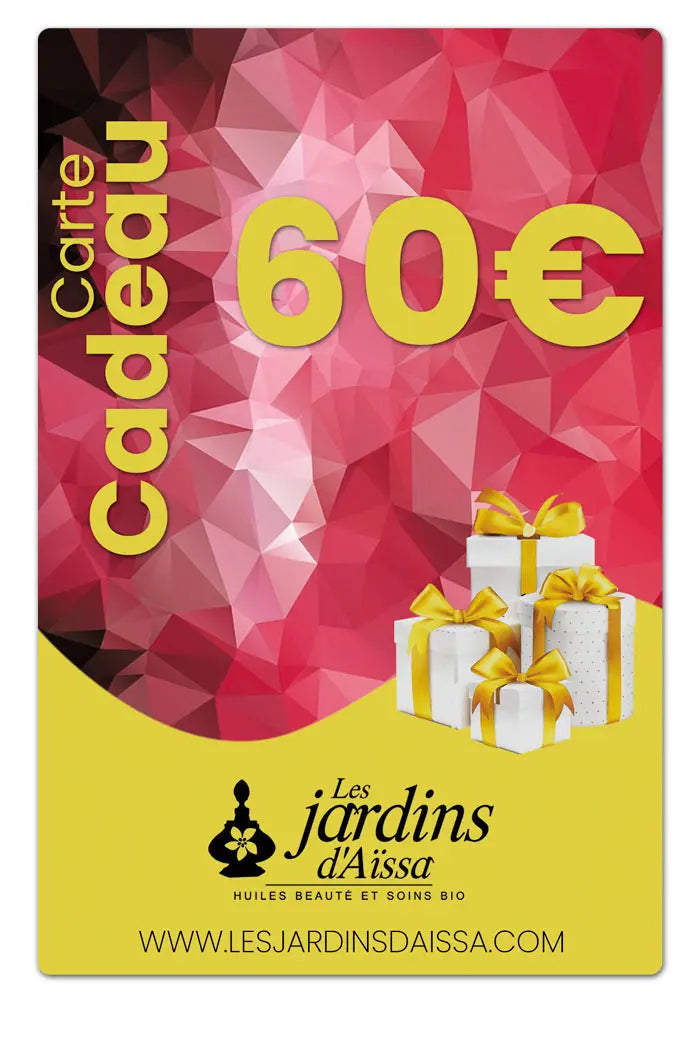 Carte cadeau Les jardins d'Aissa - 60,00 € - lesjardinsdaissa.com