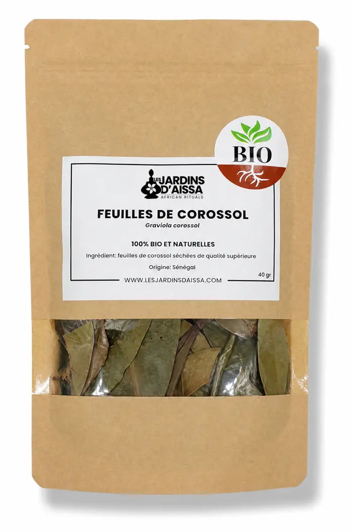 Feuilles de Corossol Séchées Bio : Bienfaits, Infusion et Qualité Supérieure paquet