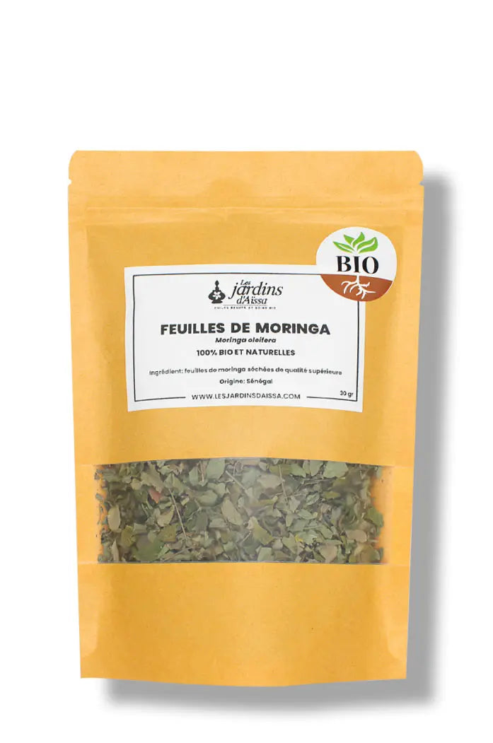 feuilles de Moringa Nébéday 100% Bio et Naturelle de Qualité Supérieure 30 gr sachet