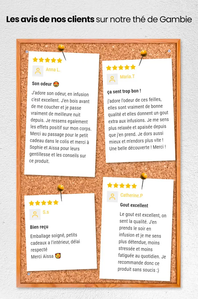 Feuilles de thé de Gambie Bio Douté Gambie lantanier qualité supérieure avis clients