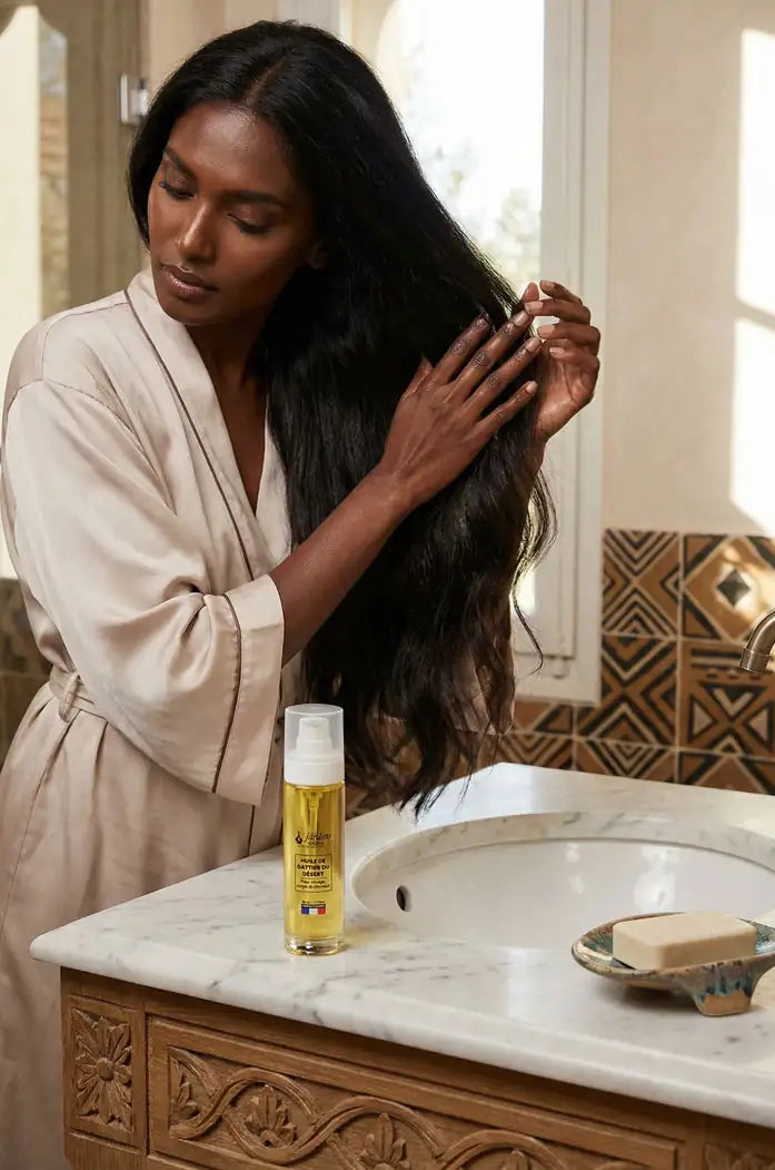 Huile de dattier du désert bio extra-vierge cheveux