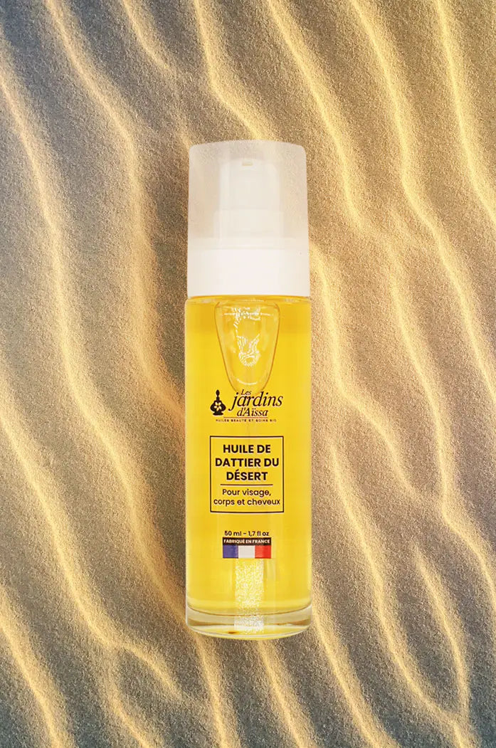 huile de dattier du desert bio naturelle les jardins aissa visuel