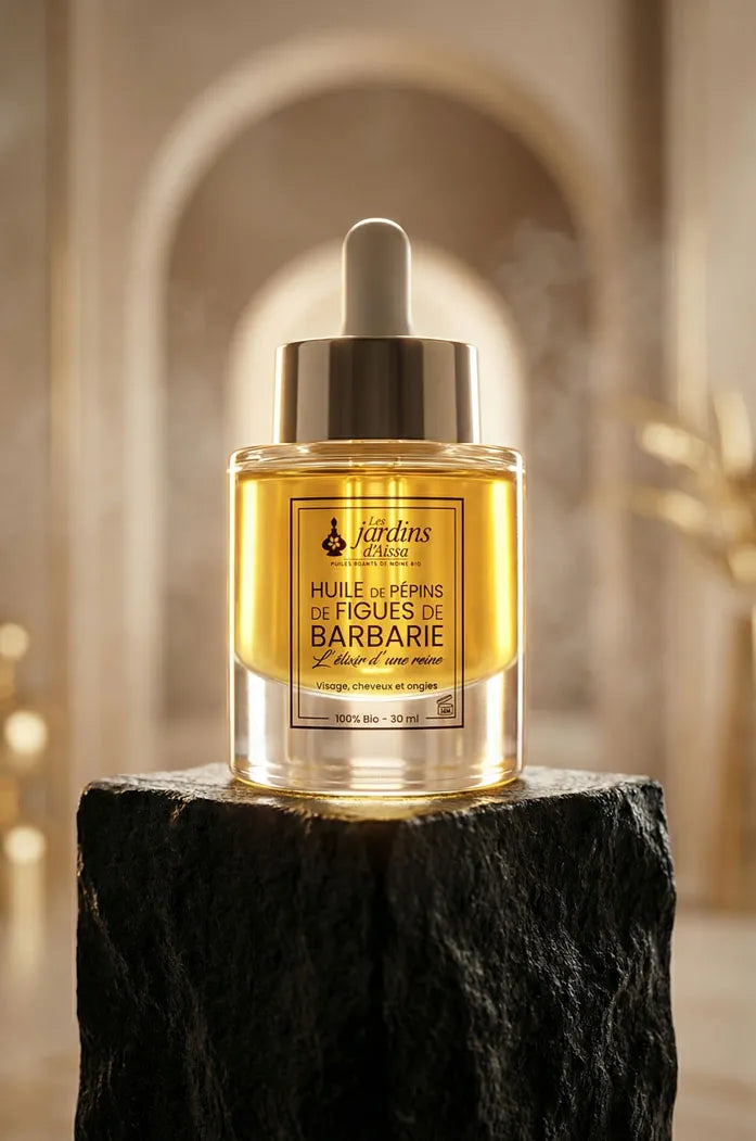 Huile de pépins de figue de Barbarie bio les jardins d'aissa pierre