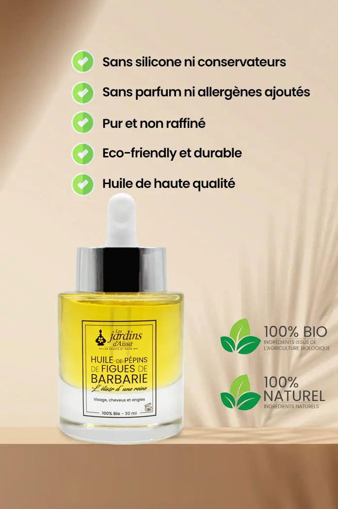 Huile de pépins de figue de Barbarie bio les jardins d'aissa nature