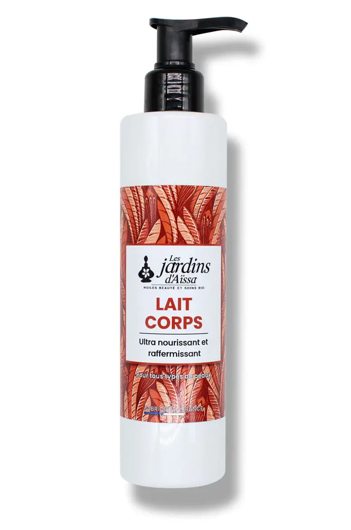 Lait pour le corps bio naturel hydratant ultra nourrissant et raffermissant bouteille