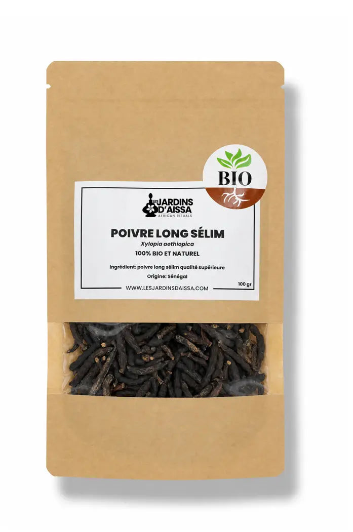 Poivre long Africain Selim bio et naturel qualité supérieure sachet