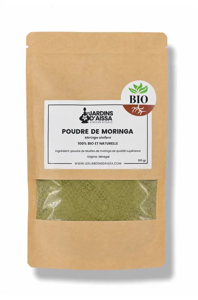 poudre de Moringa Nébéday 100% Bio et Naturelle de Qualité Supérieure 100 gr sachet