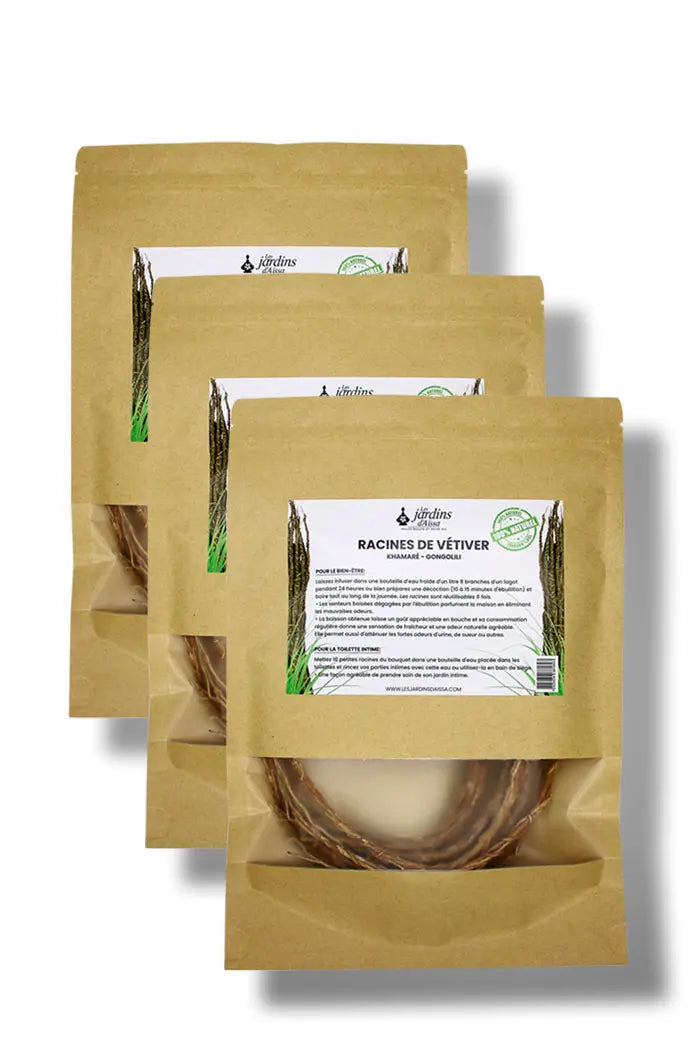 racines de vetiver khamare gongolili bio naturelle les jardins aissa x3