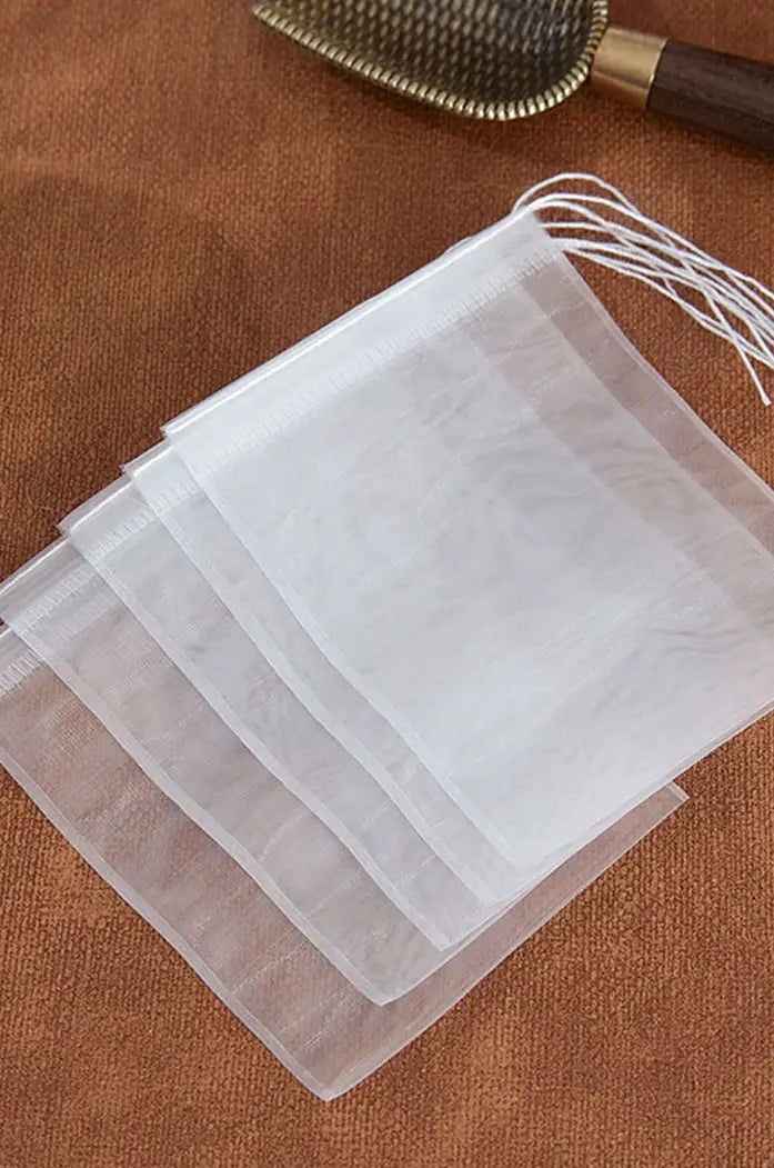 Sachets de thé réutilisables à cordelettes pour infusions 5 sachets