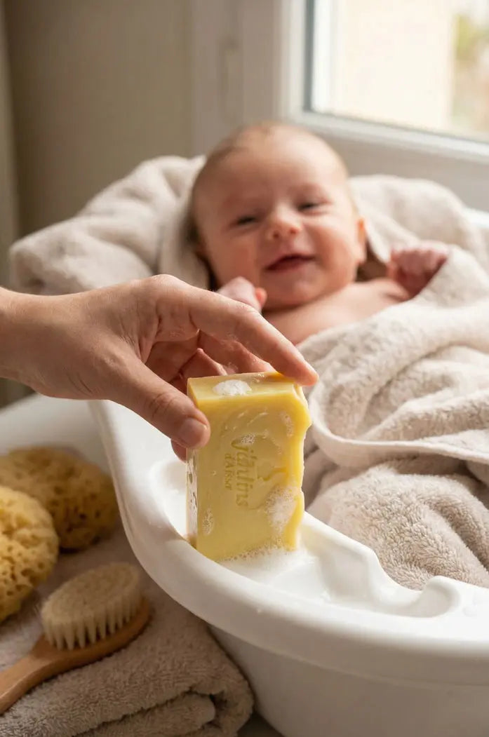 Savon bio artisanal pour bébés et enfants les jardins d'aissa bain