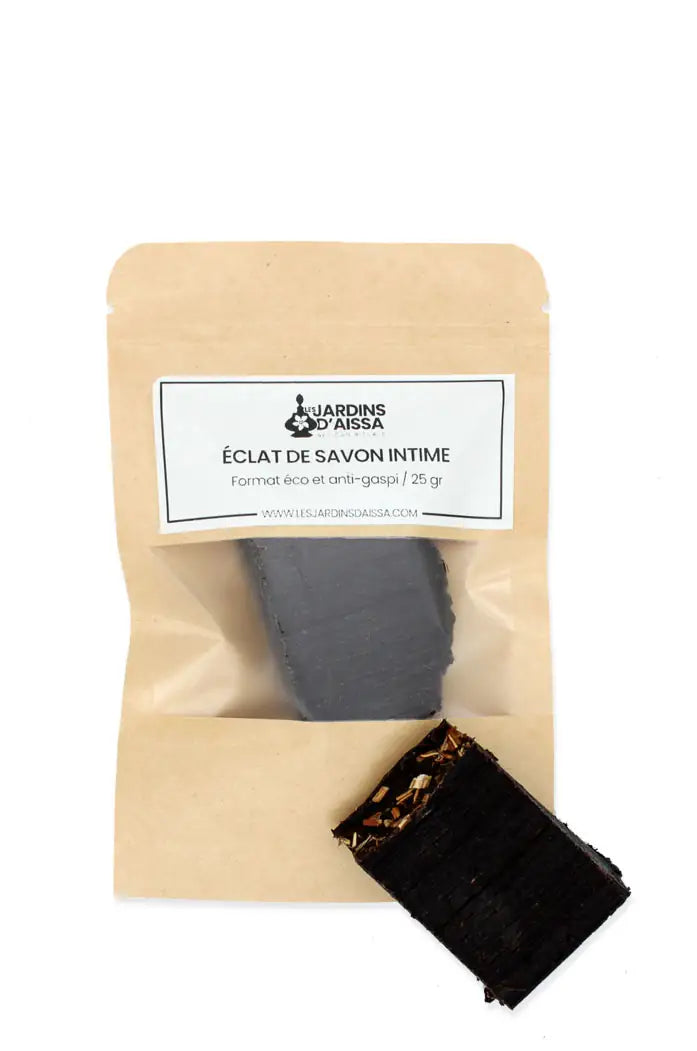 Jabón íntimo sólido artesanal, orgánico y natural con tesoros de África