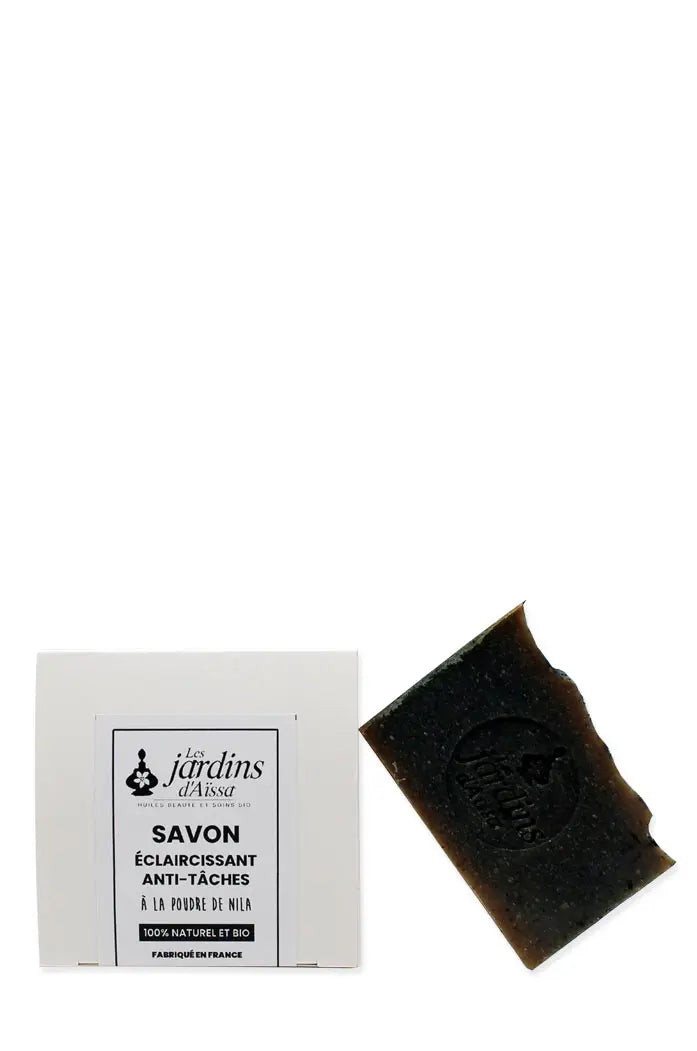 Savon éclaircissant anti-taches à la poudre de Nila bio et naturel boite