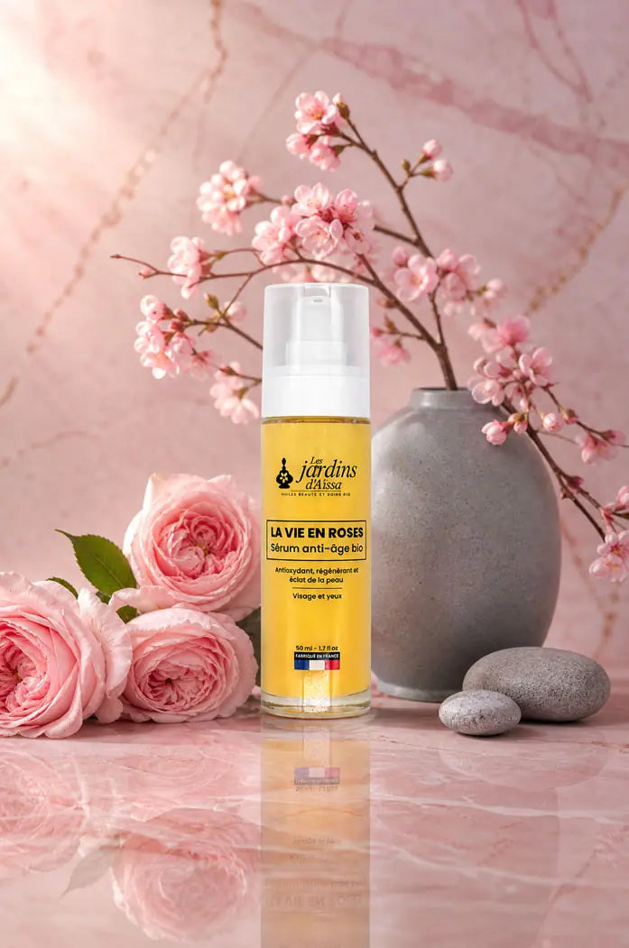 Sérum visage bio la vie en roses - 50 ml - lesjardinsdaissa.com visuel