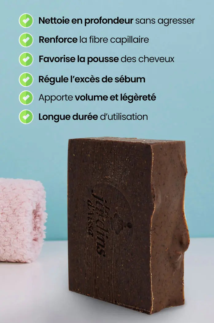 Shampoing solide bio et naturel aux poudres d'Afrique pour cheveux bouclés, crépus, fins ou normaux bienfaits