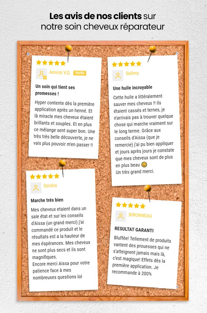 Soin cheveux réparateur 100% naturelle et bio avis clients