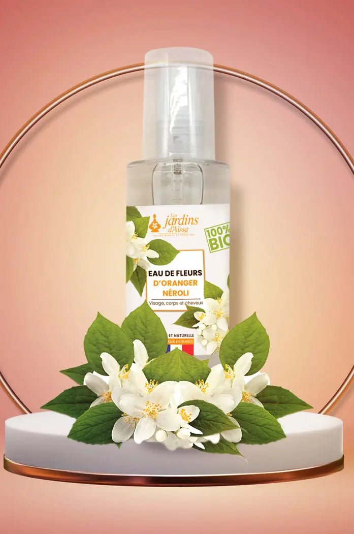 Eau hydrolat de fleur d'oranger neroli bio 100% pure et naturelle visuel