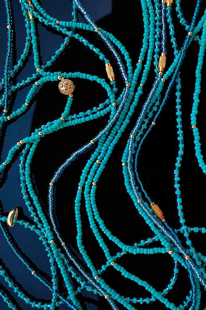 Baya bin bin bijou africain collier taille perles les jardins aissa