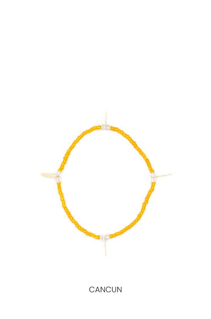 アフリカ手作りパールチェーンアンクレット