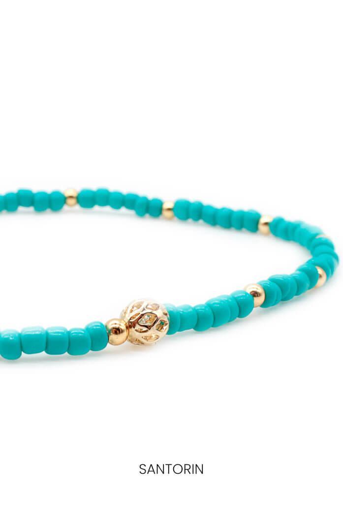 アフリカ手作りパールチェーンアンクレット