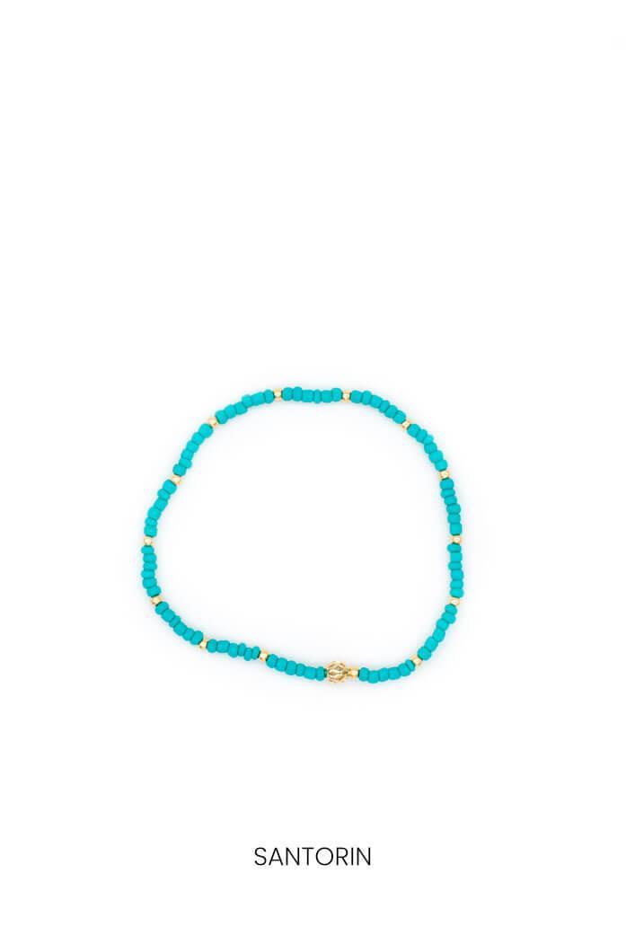 アフリカ手作りパールチェーンアンクレット