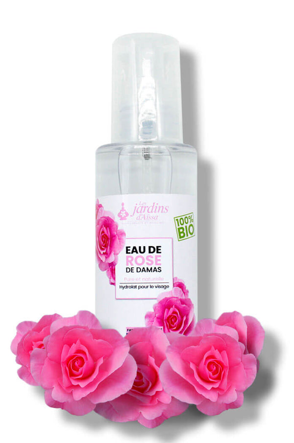 Eau de rose de Damas soin de la peau tonifiant et hydratant 100% Bio - 100 ml - lesjardinsdaissa.com