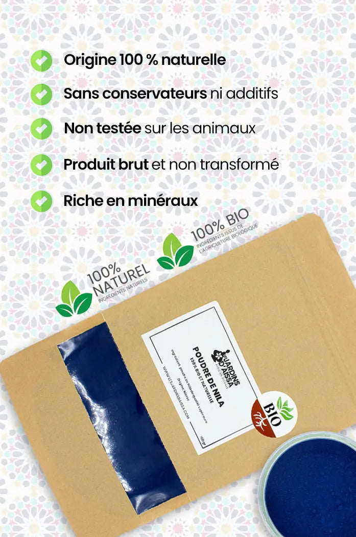 Poudre de Nila Bio – Éclaircissante naturelle pour teint unifié et taches brunes nature