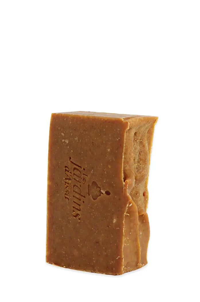 Savon illuminateur carotte curcuma vetiver visage et corps les jardins aissa le savon