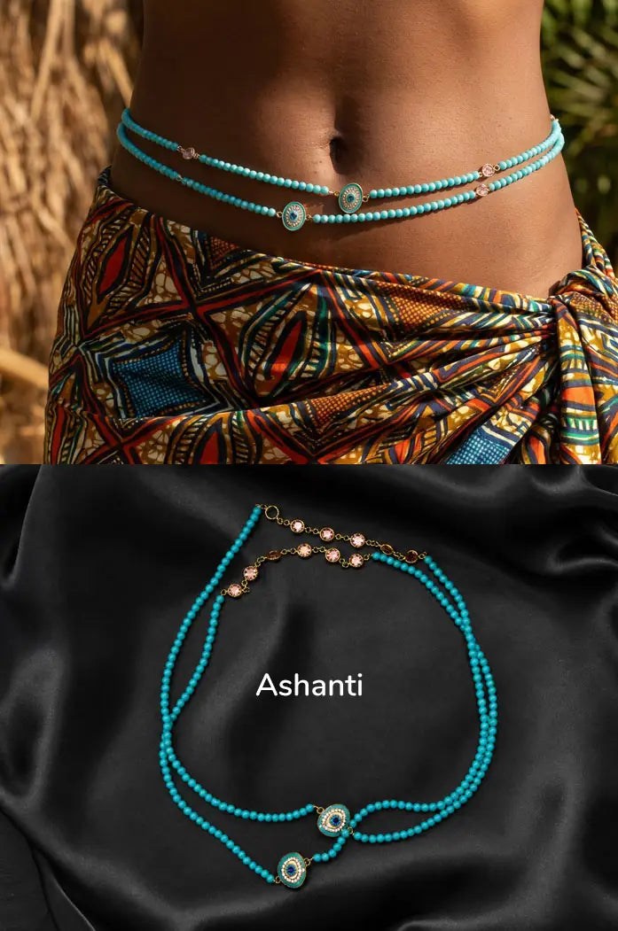 Baya bin bin bijou africain collier taille perles les jardins aissa ashanti