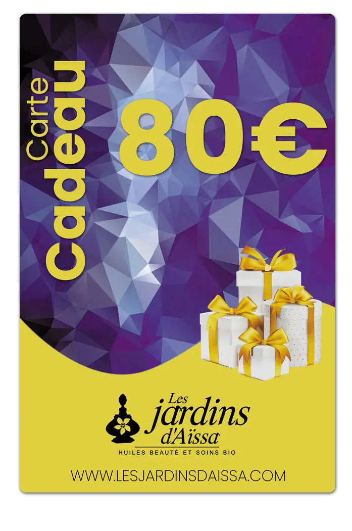Carte cadeau Les jardins d'Aissa - 80,00 € - lesjardinsdaissa.com