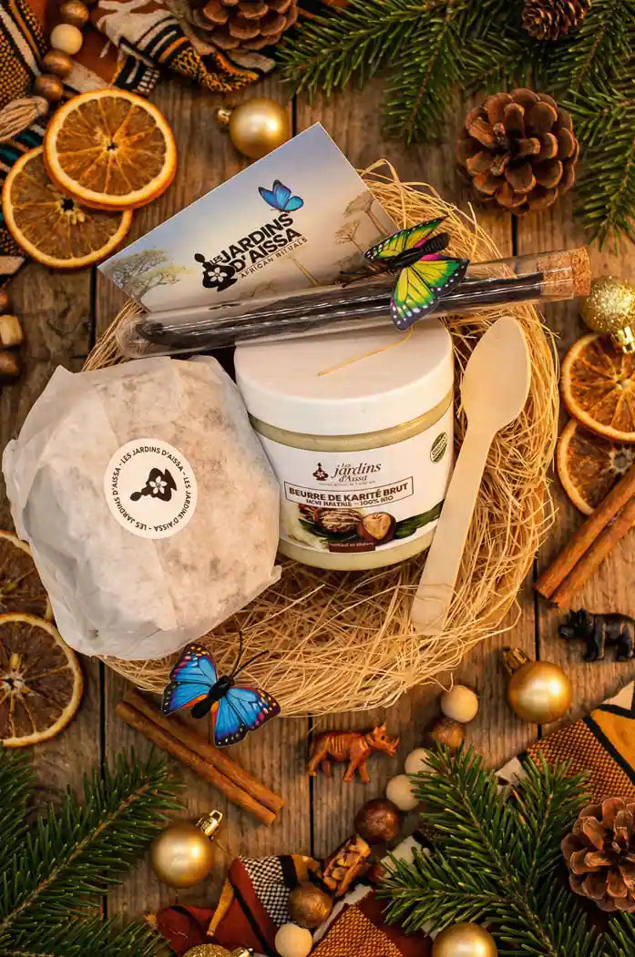 Coffret de Noël beauté naturelle : rituel africain complet pour une peau douce et éclatante 1