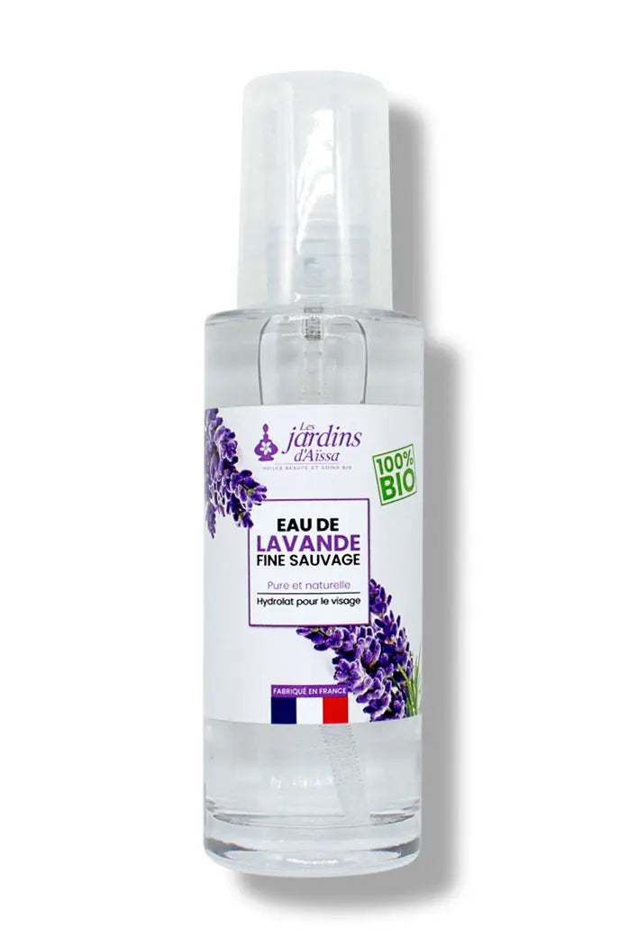 Eau de lavande fine sauvage bio contre l'acné 100% bio bouteille