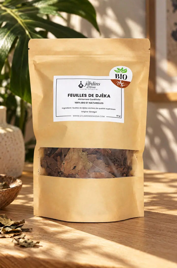 Feuilles de Djéka 100% Bio et naturelle de Qualité Supérieure - 50 gr sachet visuel