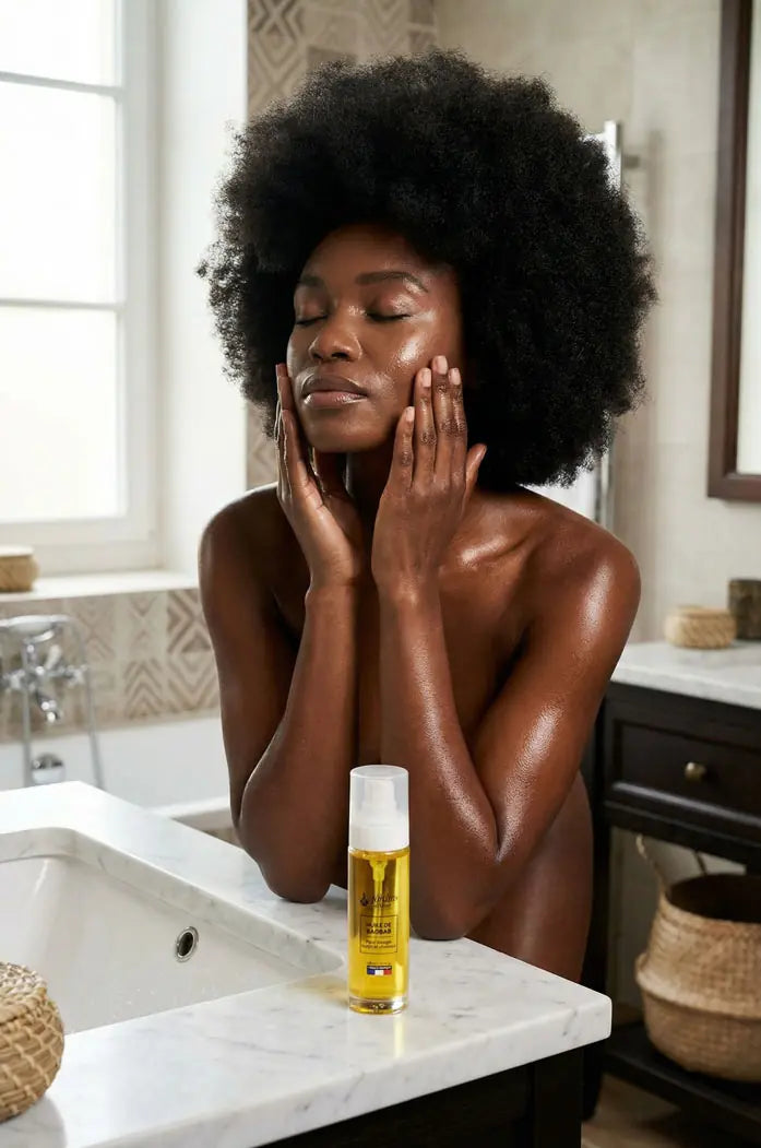 Huile de Baobab 100% bio les jardins d'aissa femme visage