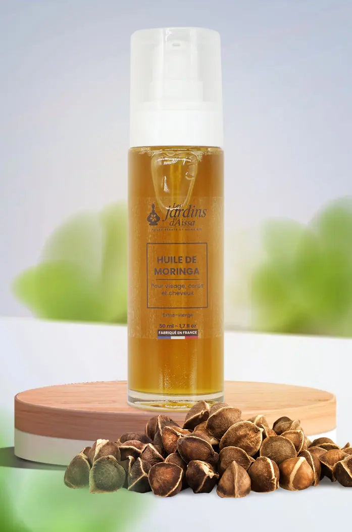 huile de moringa bio et naturelle les jardins aissa visuel