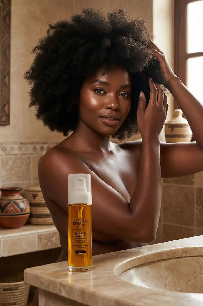 Huile de Nigelle 100% Bio extra-vierge pour cheveux femme