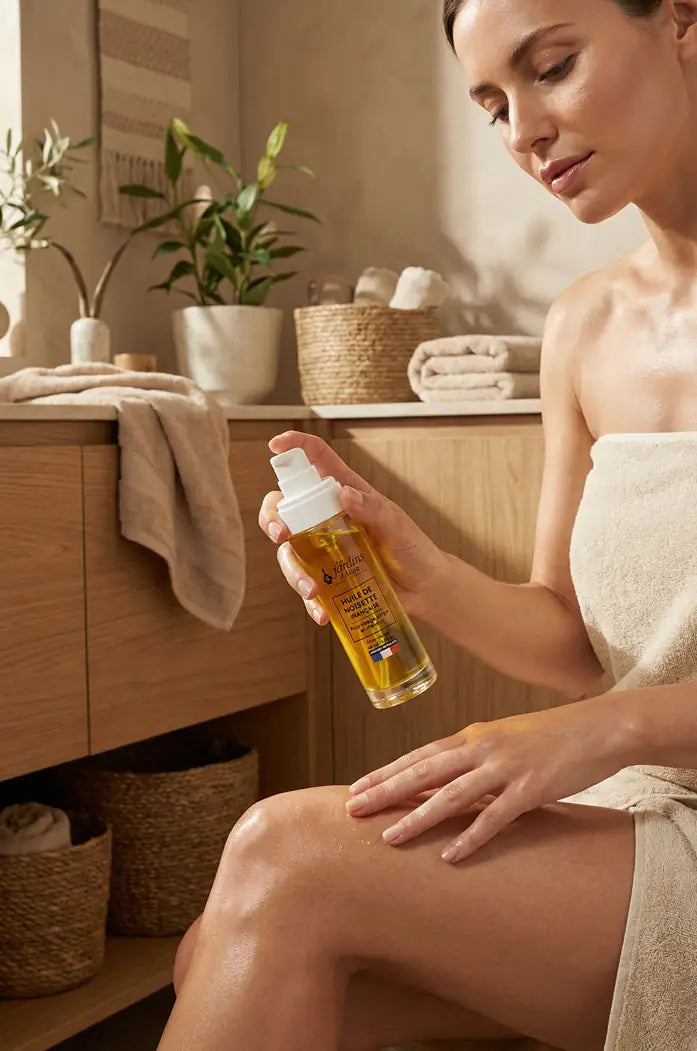 Huile de noisette bio française – qualité supérieure, pressée à froid femme corps