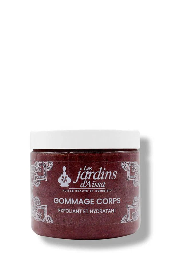 Gommage exfoliant relaxant hydratant bio naturel www.lesjardinsdaissa.com pot