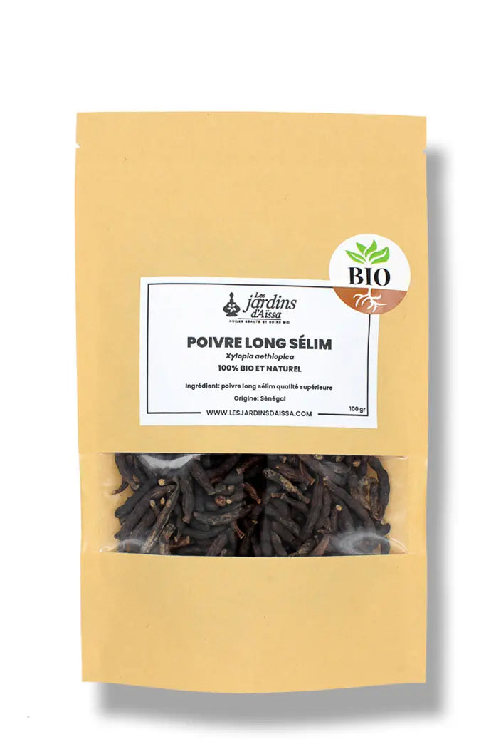 Poivre long Africain Selim bio et naturel qualité supérieure sachet