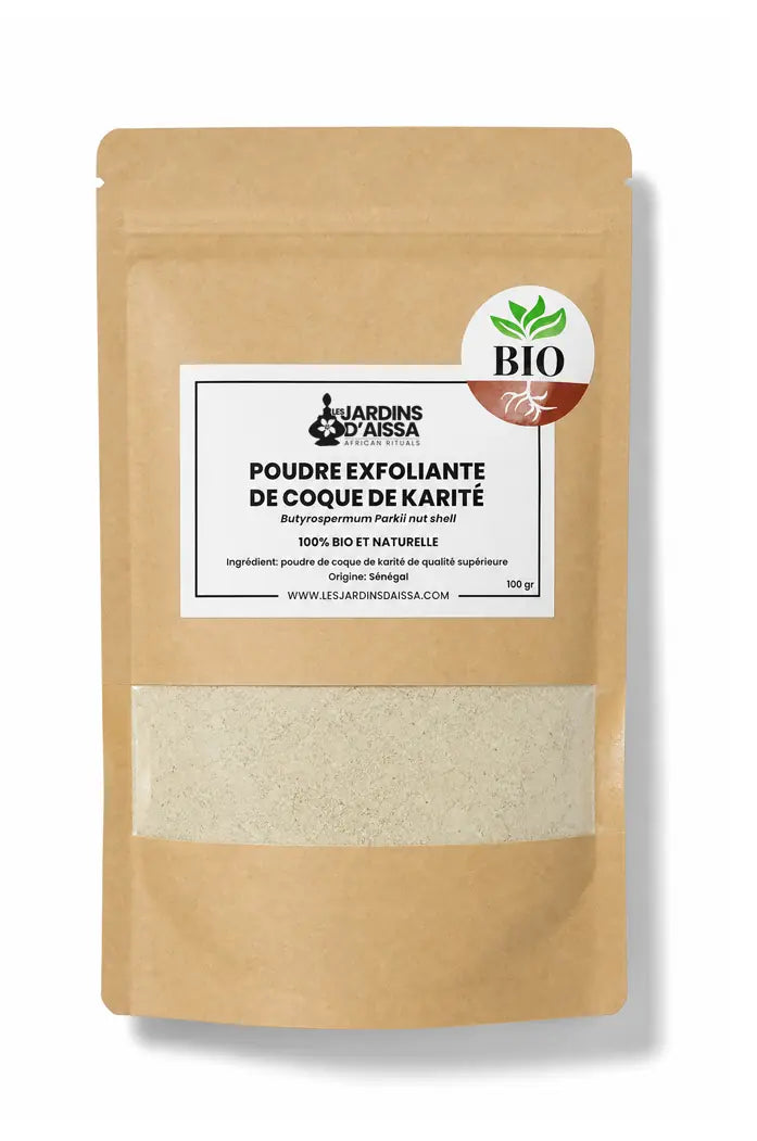 Poudre bio Exfoliante à la Coque de Karité sachet