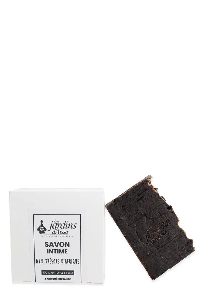 Savon intime solide artisanal bio et naturel aux trésors d'Afrique boite