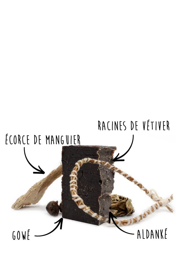 Savon intime solide artisanal bio et naturel aux trésors d'Afrique ingredients