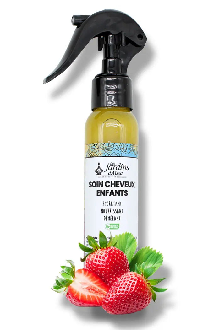 Soin cheveux enfants 100% Bio - 100 ml - lesjardinsdaissa.com fraise