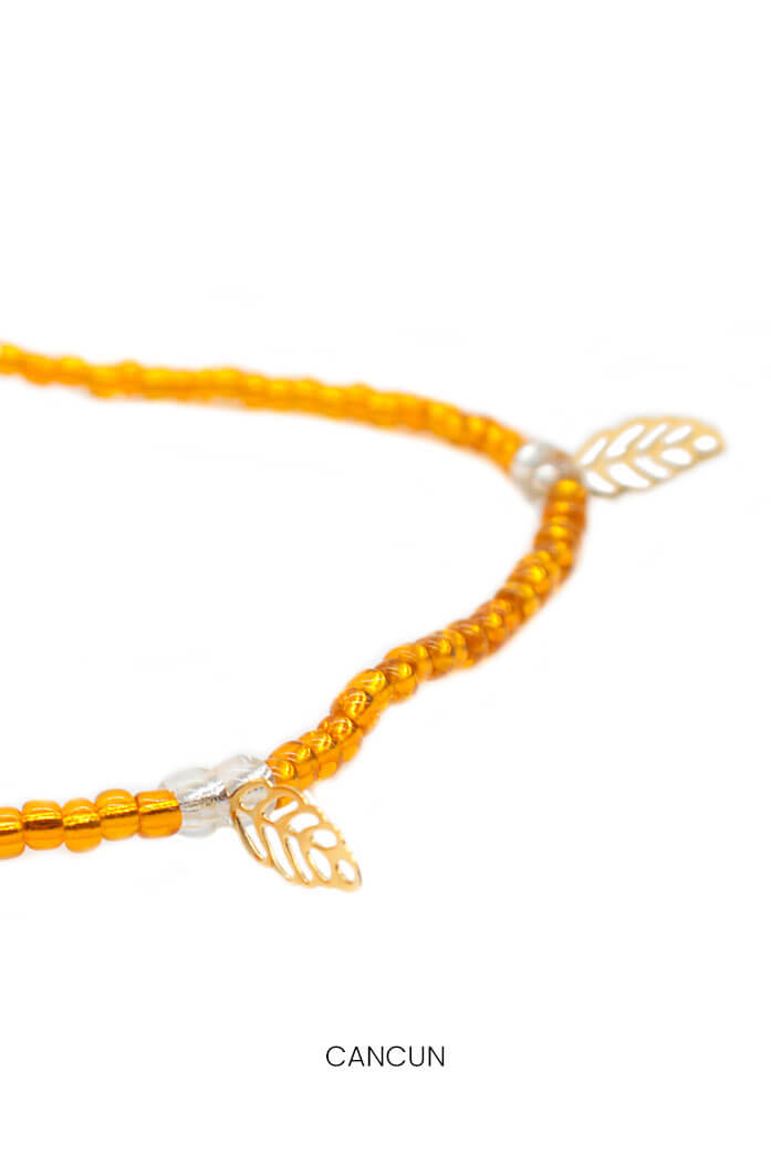 Handmade African bead chain ankle bracelets