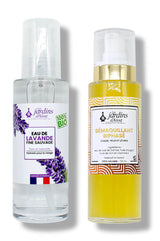 Organic two-phase make-up remover duo and its lavender water